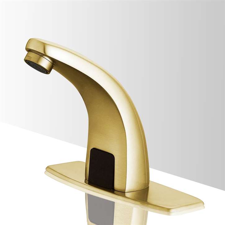 Fontana Melo Automatic Commercial Sensor Brushed Gold Commercial Faucet: